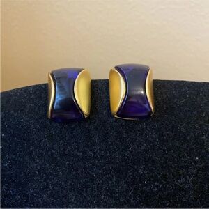 Vintage Givenchy Paris New York Statement Clip On earrings